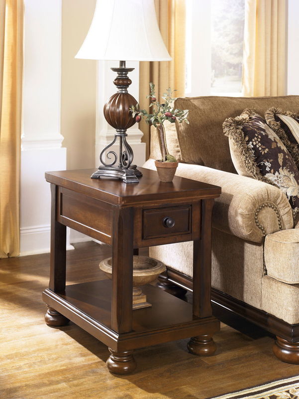 Porter Rustic Brown Chair Side End Table