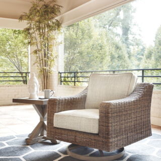 Beachcroft Beige Swivel Lounge Chair