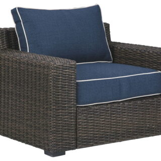 Grasson Lane - Brown/Blue - Lounge Chair w/Cushion