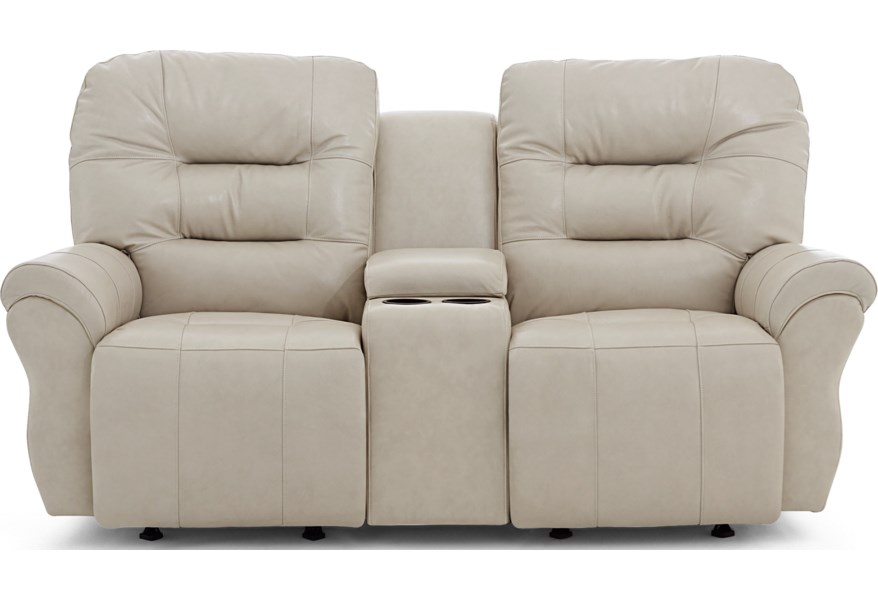 Unity Casual Power Rocking Reclining Loveseat with Cupholder Storage Console - Image 2