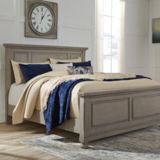 Lettner - Light Gray - Queen Panel Bed