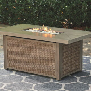 Beachcroft - Beige - Rectangular Fire Pit Table