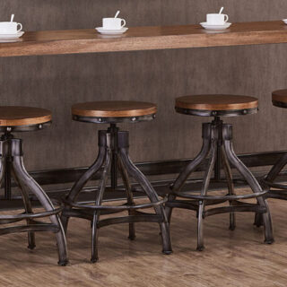 Chandler Brown Sofa Bar With Stools