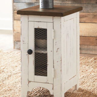 Wystfield - White/brown - Chair Side End Table