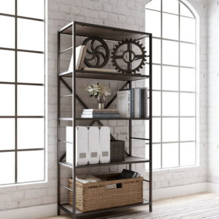 Freedan - Grayish Brown - Bookcase