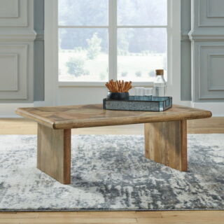 Lawland - Light Brown - Rectangular Cocktail Table