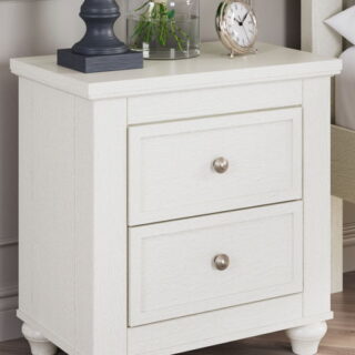 Grantoni - White - Two Drawer Night Stand