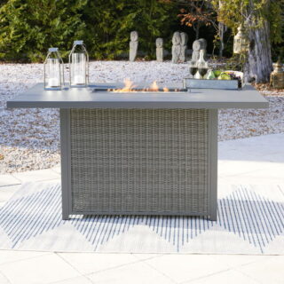 Palazzo - Gray - Rectangular Bar Table W/Fire Pit
