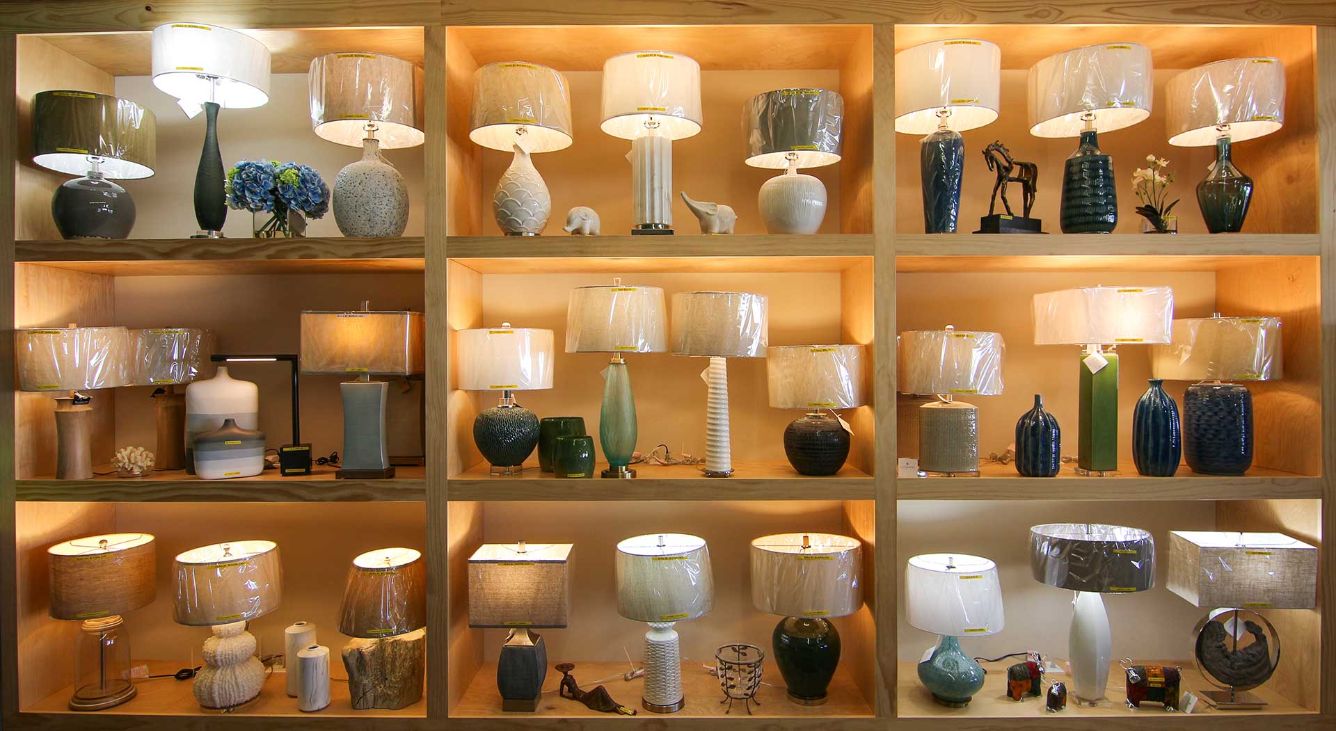 Lamps at Comfort Center Furniture in Traverse City, Michigan.