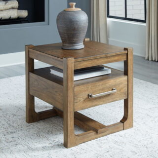 Cabalynn - Light Brown - Square End Table