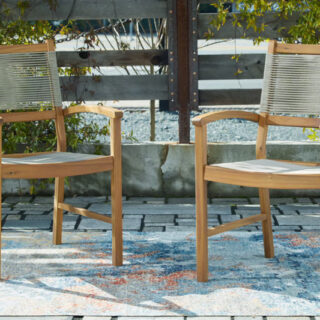 Janiyah - Light Brown - Rope Back Arm Chair