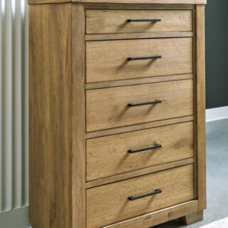Galliden - Light Brown - Five Drawer Chest