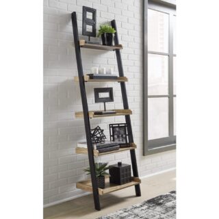 Gerdanet 74" Leaning Ladder Bookcase with 5 Shelves
