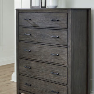 Montillan - Grayish Brown - Five Drawer Chest