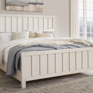 Shaybrock - Antique White - Queen Panel Bed
