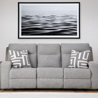 Biscoe - Pewter - Power Reclining Sofa With Adjustable Headrest