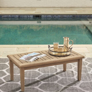 Carter Hall - Beige - Rectangular Cocktail Table