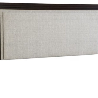 Neymorton - Light Gray / Brown - Queen Upholstered Panel Headboard