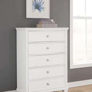Fortman - White - Five Drawer Chest