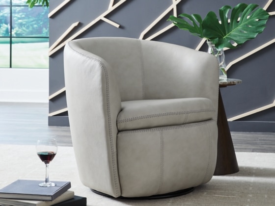 Kierreys Swivel Accent Chair - Bone