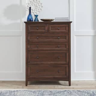 Westlake Cherry Brown Mahogany 6 Drawer Chest