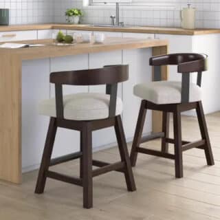 Haddigan Upholstered Swivel Barstool